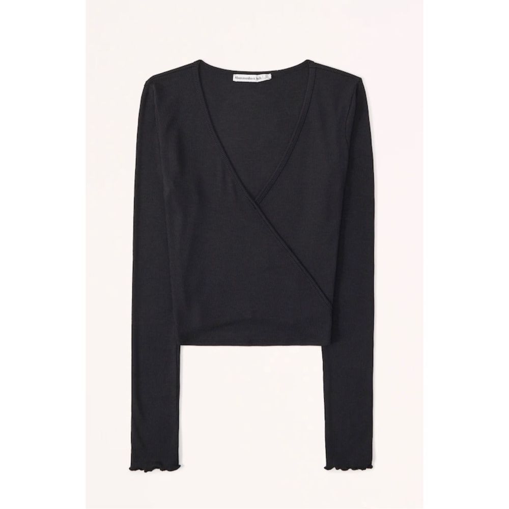 Long-Sleeve Featherweight Rib Wrap Top